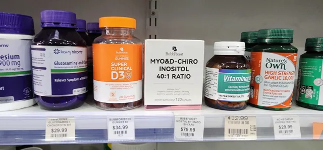 BubbForest products displayed on a Kingsgrove Pharmacy shelf in Australia