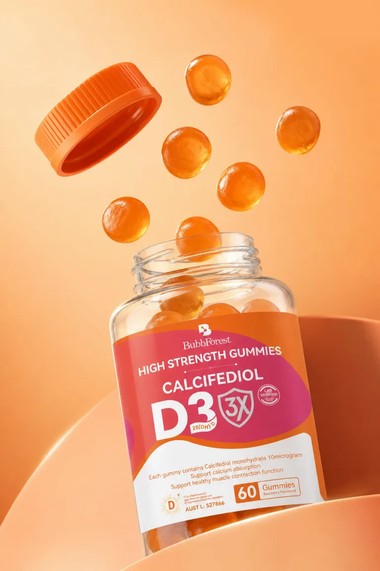 BubbForest Calcifediol Vitamin D3 gummies packaging.