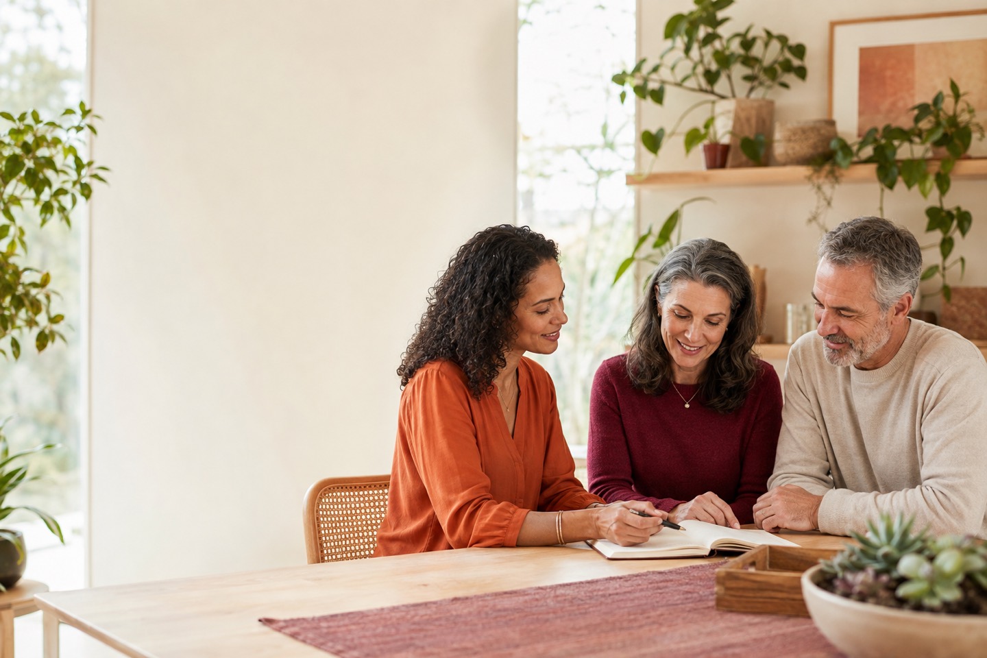 A collaborative lifestyle consultation with an adult couple