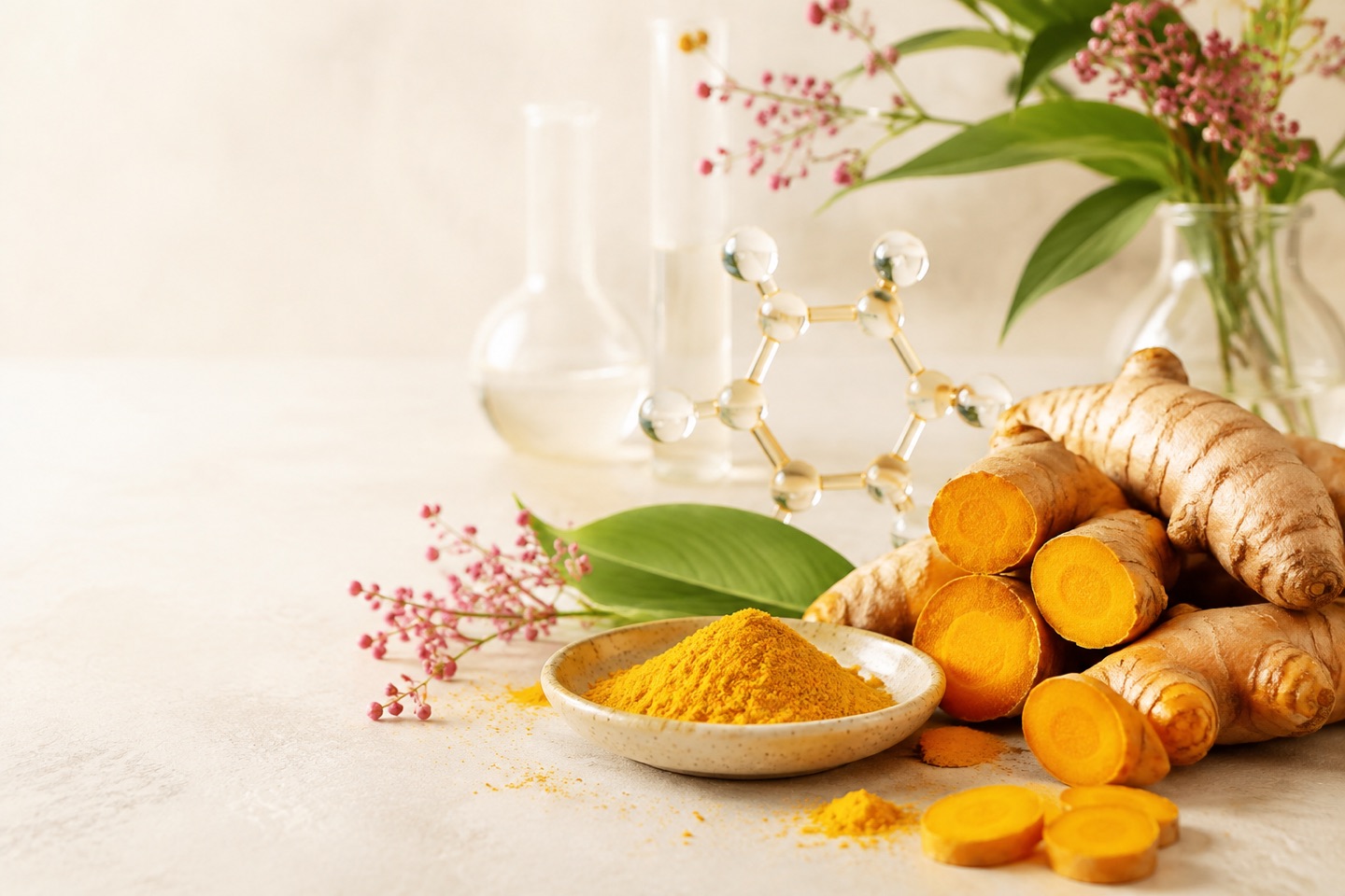 Turmeric and an abstract inositol-inspired molecular composition